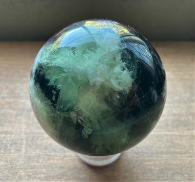 Rainbow Fluorite Flower Polished Sphere