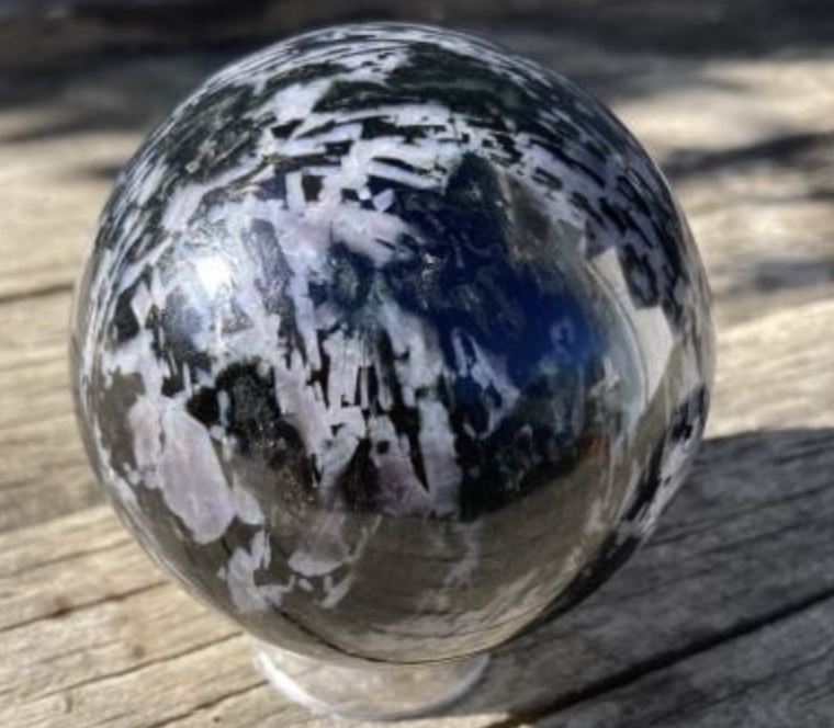 Merlinite Gabbro Polished Sphere