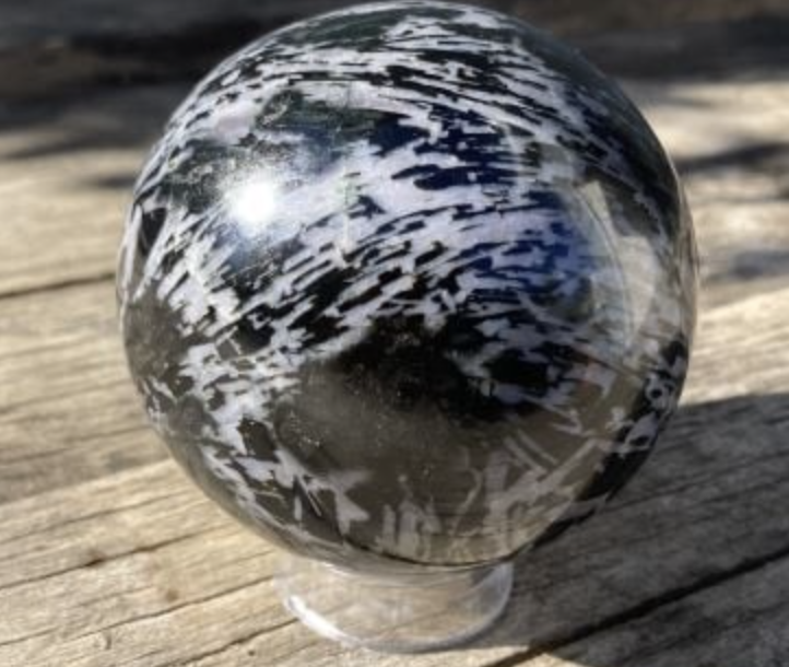 Merlinite Gabbro Polished Sphere