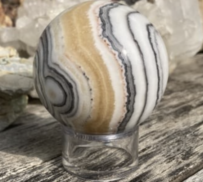 Zebra Calcite Polished Sphere