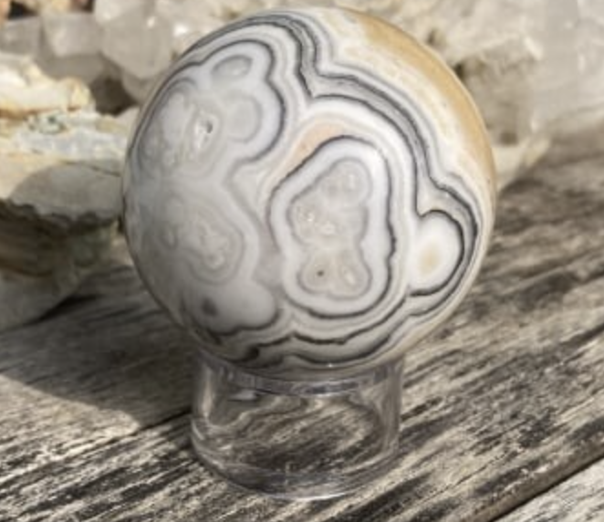 Zebra Calcite Polished Sphere