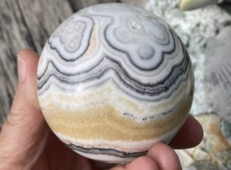 Zebra Calcite Polished Sphere