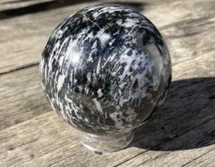 Merlinite Gabbro Polished Sphere