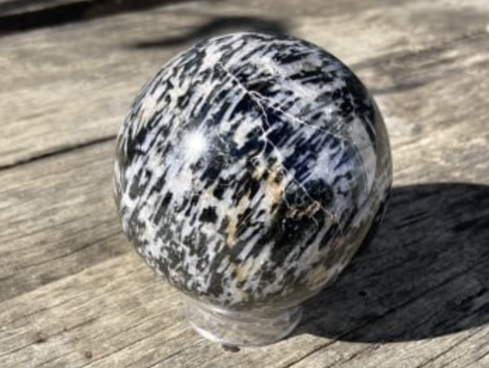 Merlinite Gabbro Polished Sphere