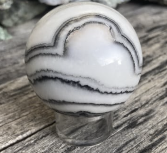 Zebra Calcite Polished Sphere