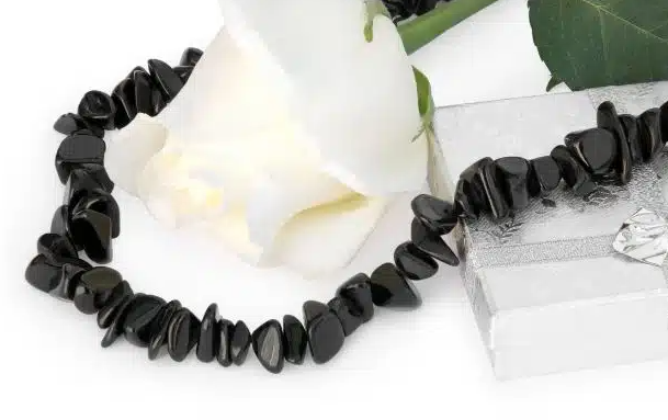 Black Agate Crystal Necklace